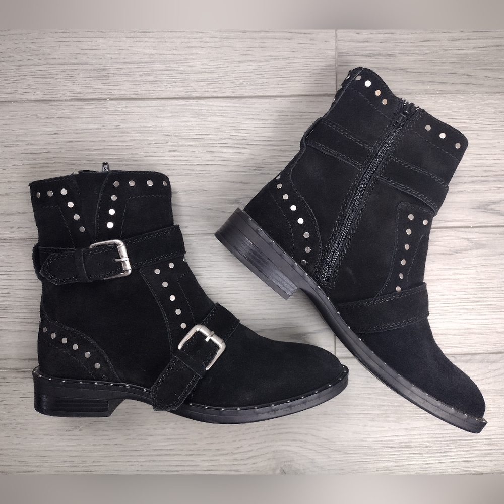 Steven By Steve Madden Black Combat Boots